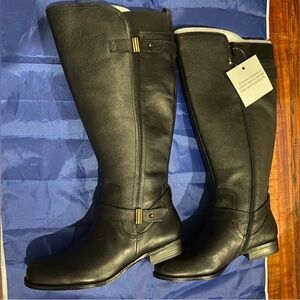 NWT Leather Wide-Calf Naturalizer Riding Boots